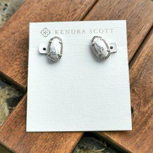 Kendra Scott Ellie Earrings Silver White Howlite